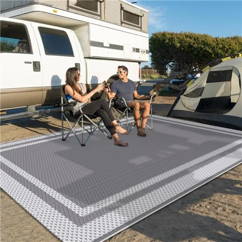 Outdoor Rug Reversible Portable Plastic Straw Camping Rugs for Outside RV,Large - Picture 6 of 7